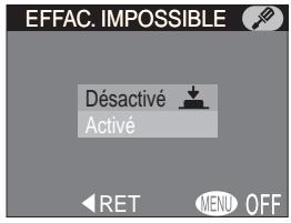 NIKON COOLPIX 4500 - Pour protégger les images contre l'effacement : Effac. impossible - 1