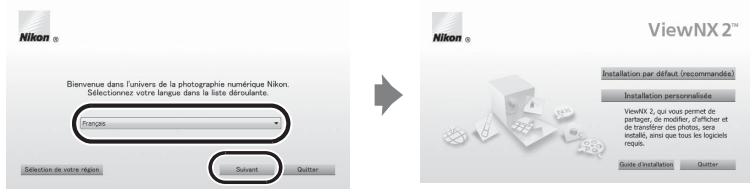 NIKON COOLPIX AW100 - Choisissez une langue dans la boîte de dialogue de sélection de la langue pour ouvrir la fenêtre d'installation. - 1