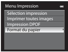 NIKON COOLPIX AW100 - Utilisez le sélecteur multidirectionnel pour choisir Format du papier et appuyez sur Ⓔ. - 1