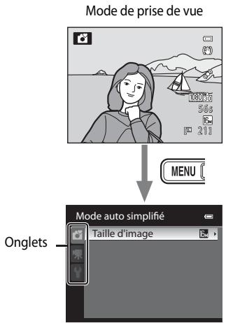 NIKON COOLPIX AW100 - Utilisation des menus (la commande MENU) - 1