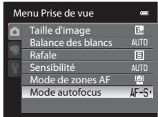 NIKON COOLPIX AW100 - Sélection des options de menu - 1