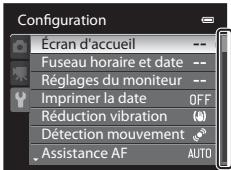 NIKON COOLPIX AW100 - S'affiche lorsque le menu contient deux pages ou plus - 1
