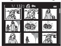 NIKON COOLPIX AW100 - Visualisation par planche d'imagettes, affichage en mode calendrier - 3