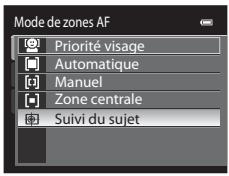 NIKON COOLPIX AW100 - Utilisez le sélecteur multidirectionnel pour sélectionner Suivi du sujet et appuyez sur OK. - 1