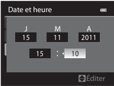 NIKON COOLPIX AW100 - Fuseau horaire et date - 1