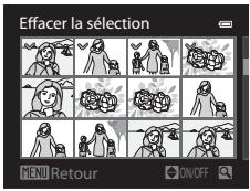 NIKON COOLPIX AW100 - Utilisation de l'écran Effacer la sélection - 1