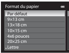 NIKON COOLPIX AW100 - Sélectionnez le format de papier de votre choix, puis appuyez sur Ⓞ. - 1