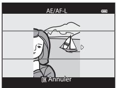 NIKON COOLPIX P310 - Déplacez l'appareil photo horizontally vers la droite jusqu'à ce que le repère transparent soit aligné avec le sujeit. - 1