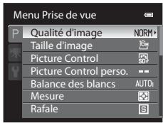 NIKON COOLPIX P310 - Lorsque you affichez des menus - 2