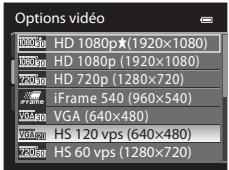 NIKON COOLPIX P310 - Sélectionnez (66) à l'aide du sélecteur multidirectionnel pour sélectionner la video HS, puis appuyez sur. - 1