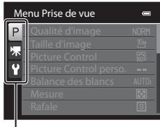 NIKON COOLPIX P310 - Navigation entre les onglets - 3