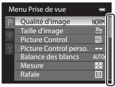 NIKON COOLPIX P310 - Lorsque le menu contient deux pages ou plus - 1