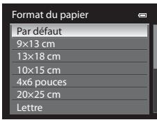 NIKON COOLPIX P310 - Sélectionnez le format de papier de votrechioix, puis appuyez sur - 1