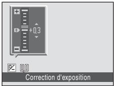 NIKON COOLPIX S220 - Réglez le niveau d'exposition à l'aide du sélecteur rotatif, puis appuyez sur la commande ⓄK. - 1