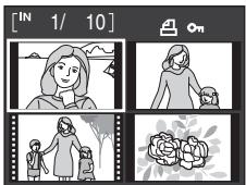 NIKON COOLPIX S220 - Affichage de plusieurs photos : visualisation par planche d'imagettes - 1