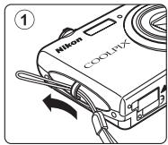 NIKON COOLPIX S220 - Fixation de la dragonne de l'appareil photo - 1