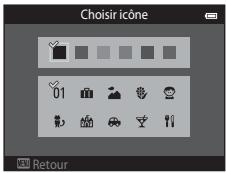 NIKON COOLPIX S3500 - Changement des icônes associées aux albums - 1