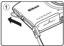 NIKON COOLPIX S3500 - Fixation de la dragonne de l'appareil photo - 1