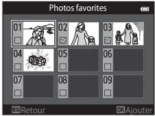 NIKON COOLPIX S3500 - Sélectionnez l'album souhaité à l'aide du sélecteur multidirectionnel, puis appuyez sur la commande . - 1