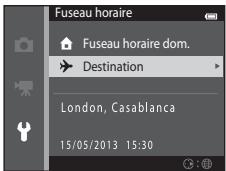 NIKON COOLPIX S3500 - Sélection du fuseau horaire de destination - 3