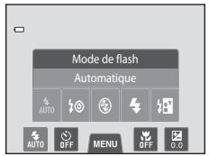 NIKON COOLPIX S4200, COOLPIX S4400, COOLPIX S4300 - Touchez l'icône correspondant au mode de flash désiré. - 1