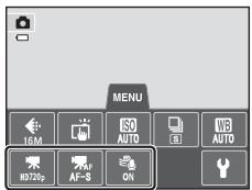 NIKON COOLPIX S4200, COOLPIX S4400, COOLPIX S4300 - Modification des réglages de l'enregistrement vidéo (menu vidéo) - 1