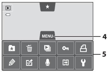 NIKON COOLPIX S4200, COOLPIX S4400, COOLPIX S4300 - Mode de visualisation (commandes de fonction) - 2