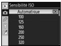 NIKON D80 - Sensibilité ISO (tous les modes) - 1