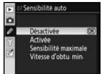NIKON D80 - 7: Sensibilité auto (modes P, S, A et M uniquement) - 1