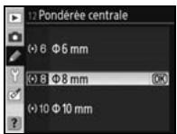 NIKON D80 - 12: Pondérée centrale (modes P, S, A et M uniquement) - 1