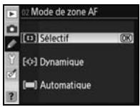 NIKON D80 - 2: Mode de zone AF (tous les modes) - 1