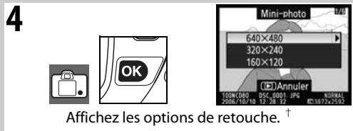 NIKON D80 - Création de copies retouchées : Menu Retouche - 5
