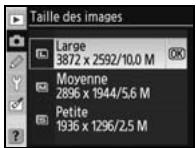 NIKON D80 - Taille des images (tous les modes) - 1