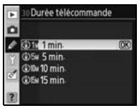 NIKON D80 - 30: Durée télécommande (tous les modes) - 1