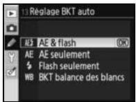 NIKON D80 - 13: Réglage BKT auto (modes P, S, A et M uniquement) - 1