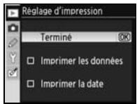 NIKON D80 - Création d'une commande d'impression DPOF : Réglage d'impression - 6