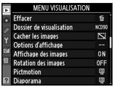 NIKON D90 - Sélectionner un menu. - 2