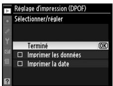 NIKON D90 - Sélectionnez les options d'impression. - 1