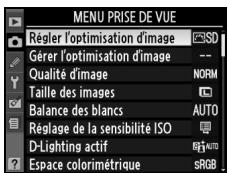 NIKON D90 - Sélectionnez Régler l'optimisation d'image. - 2
