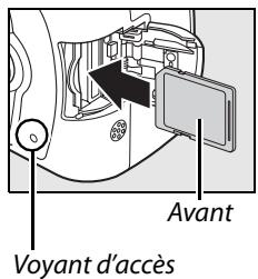 NIKON D90 - Insérer la carte mémoire. - 1