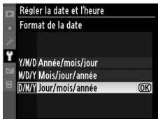 NIKON D90 - Choisir le format de la date. - 1