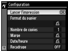 NIKON D90 - Affichez les options d'impression. - 2