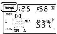 NIKON D90 - Vérifier le niveau de charge de l'accumulateur. - 1