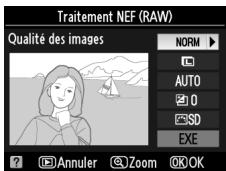 NIKON D90 - Ajustez les paramètres de traitement NEF (RAW). - 1