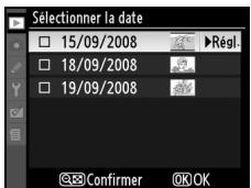 NIKON D90 - Mettez une date en surbrillance. - 2
