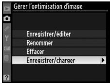 NIKON D90 - Sélectionnez Enregistrer/charger. - 2