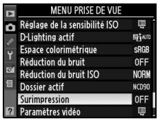 NIKON D90 - Sélectionnez Surimpression. - 2