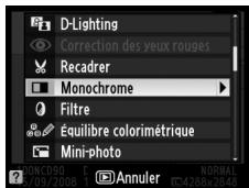 NIKON D90 - Affichez le menu Retouche. - 2