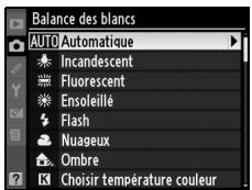 NIKON D90 - Sélectionnez une option de balance des blancs. - 2