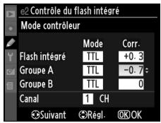 NIKON D90 - Réglez les paramètres pour le groupe A. - 1